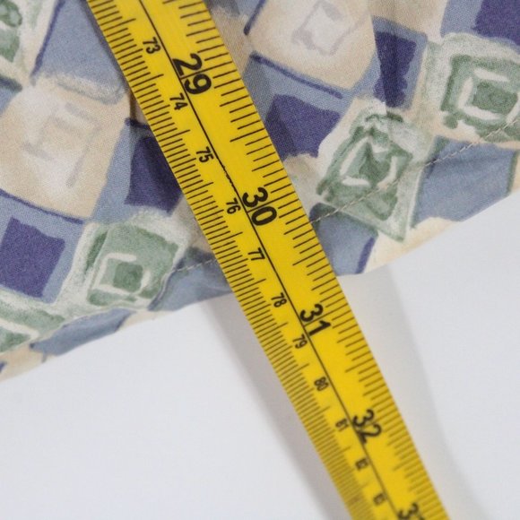 Vintage Burma Bibas Shirt Mens Geometrical Pattern Short Sleeve Button Down XL - Picture 9 of 9
